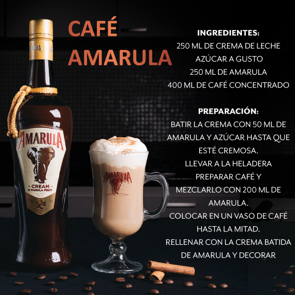 Receta Trago - Cafe Amarula