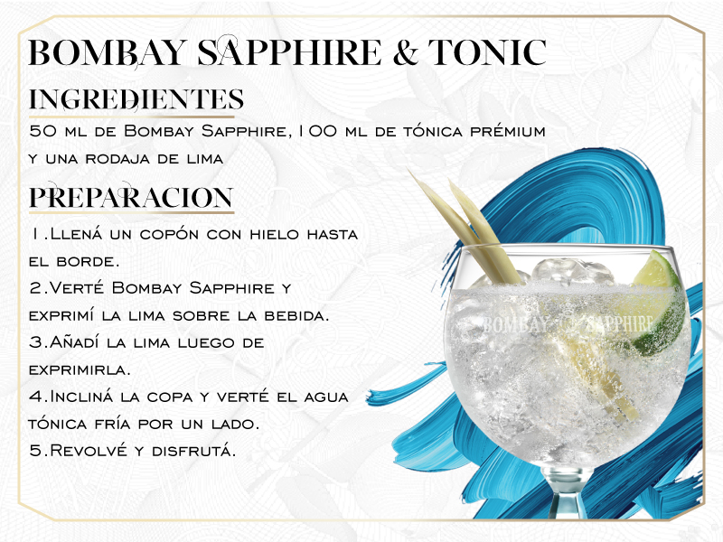 Bombay receta gin tonic