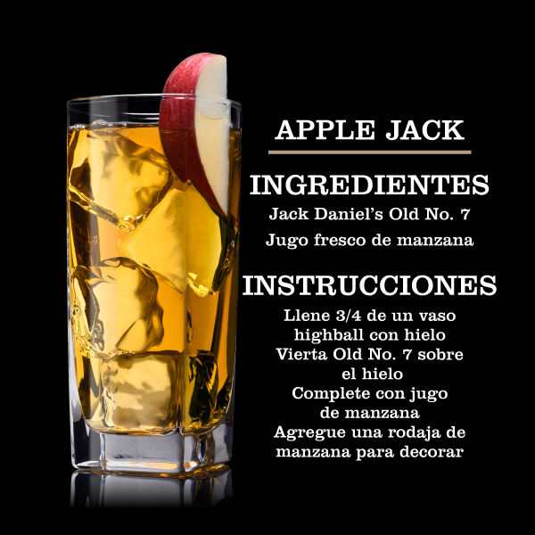 wiskey trago apple jack daniels